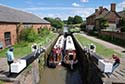 Narrowboats in lock