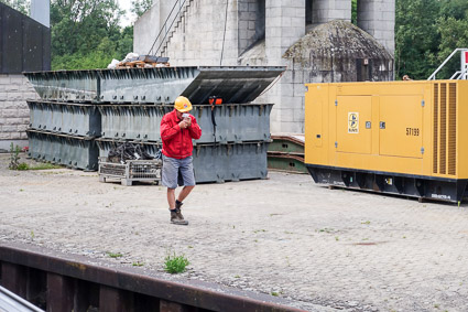 Industrial scene on Main River, Germany