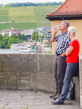 Alte Mainbrücke and vineyards, W����rzburg