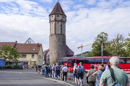 Going ashore in Wertheim, Germany