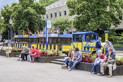 Tourist train in Koblenz, Germany