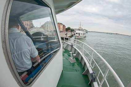 Captain Rudy Toninato in wheelhouse of LA BELLA VITA