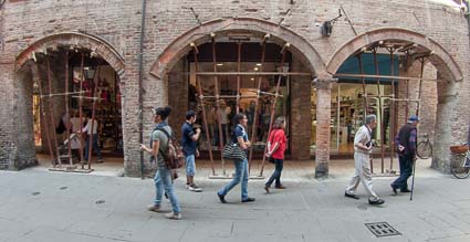 Shopping street in Ferrara