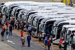 Shore-excursion buses for MSC PREZIOSA, Zeebrugge