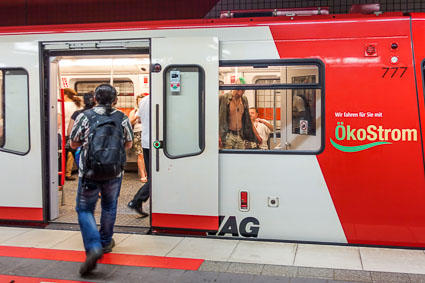 U-Bahn train in Nuremberg