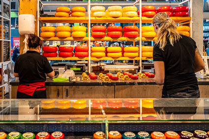 Dutch cheeses in the Markthal, Rotterdam