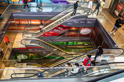 Escalators in Markthal, Rotterdam