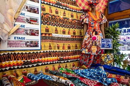 African prints at the Marché Saint-Pierre, Paris