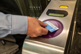 Navigo Easy at Paris Metro turnstile