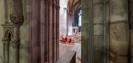 Columns in St-Denis Basilica Cathedral