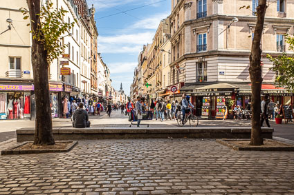 Shopping district in Saint-Denis, France