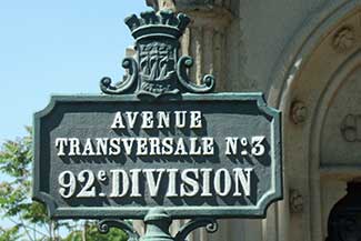 Pere Lachaise street sign