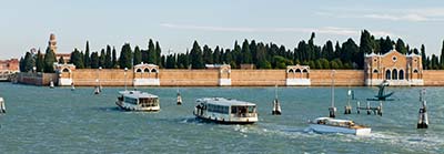 San Michele Cemetery and vaporetto convoy on All Saints' Day