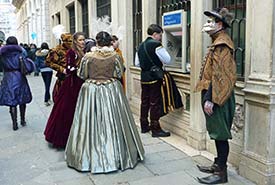 Venice Carnival participants at ATM