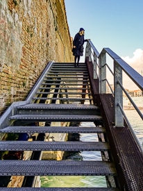 Metal stairs on Calle Giazzo, Venice