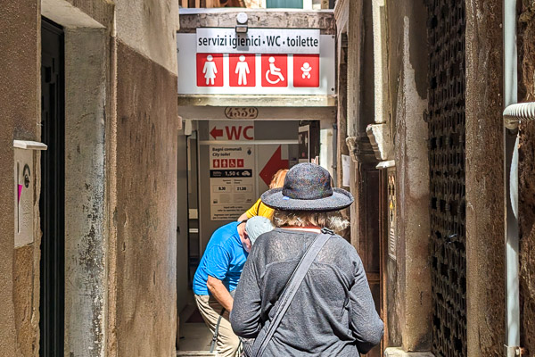 SS Fillipo e Giacomo public toilet in Venice, Italy.