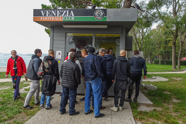 Venezia FC ticket booth, Sant'Elena, Venice.