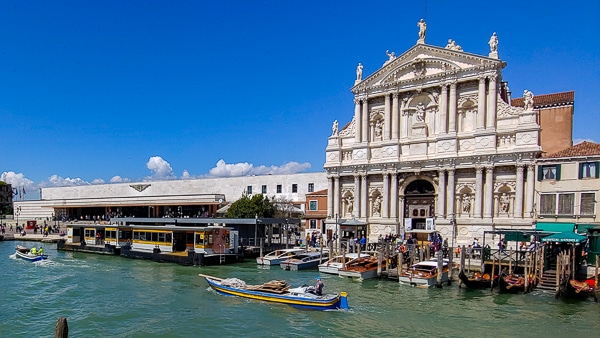 Venezia Santa Lucia railroad station in Venice, Italy.