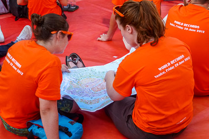 Aperol t-shirt wearers in Venice