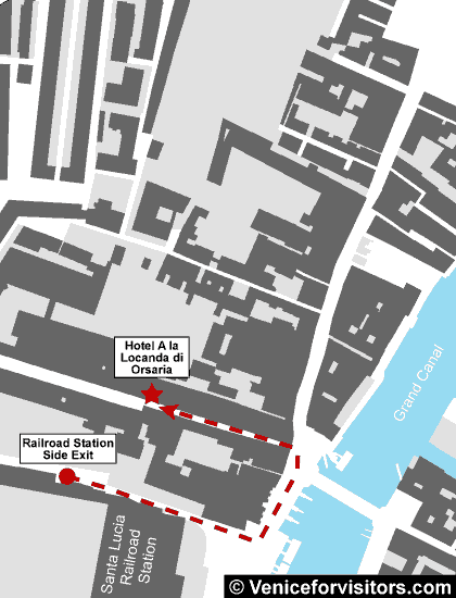 Hotel A La Locanda di Orsaria directions map