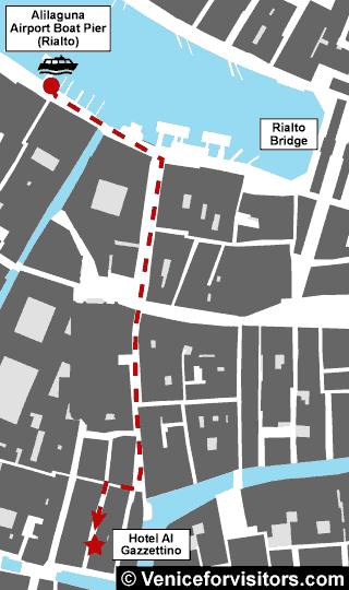 Hotel Al Gazzettino map directions