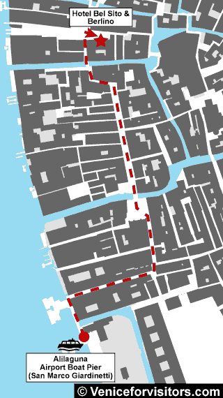 Hotel Bel Sito & Berlino map directions