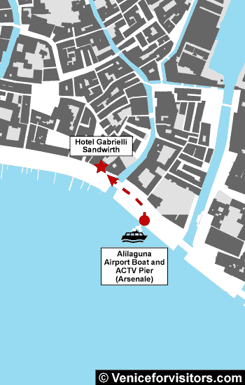 Hotel Gabrielli Sandwirth map directions