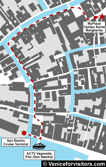 MyPlace Campo Santa Margherita directions map