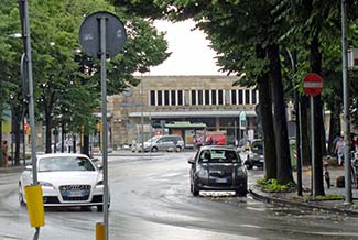 Treviso Railroad Station and Via Roma